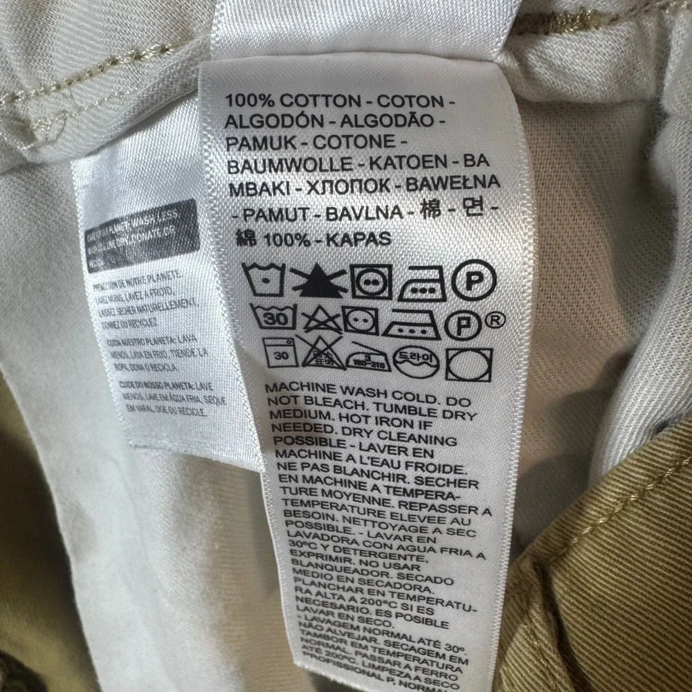 Levis Mens Khaki Tan Cotton Twill Straight Leg Cargo Pants